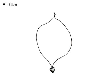 Bold Big Heart Drop Necklace
